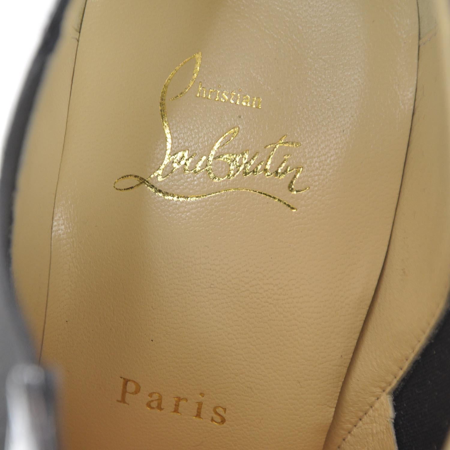 Christian Louboutin Patent Calf Lastoto Booties Heels 41 Black 5 of 6