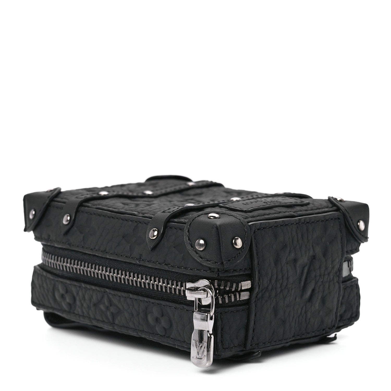 Louis Vuitton Monogram Taurillon Soft Trunk Backpack Pouch Bag Charm Key Ring Black 4 of 10