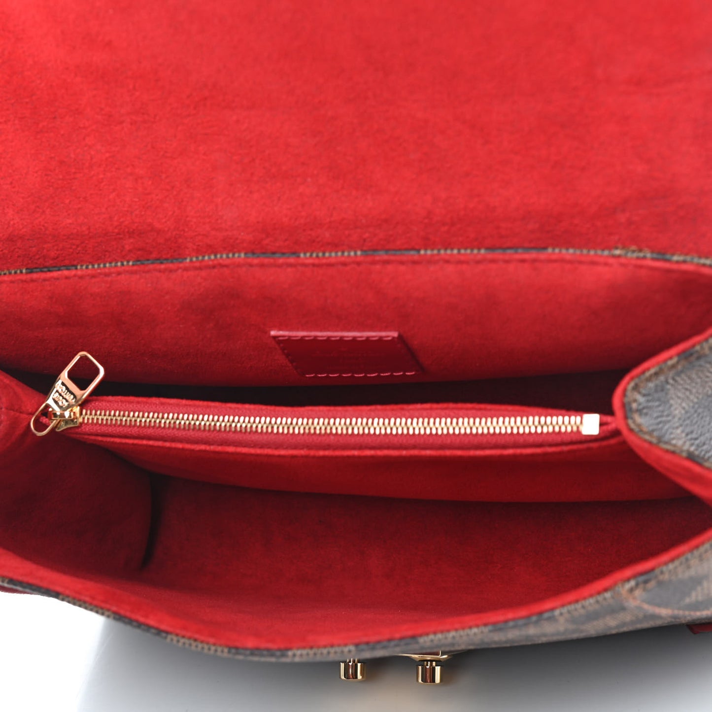Damier Ebene Caissa Clutch Cherry
