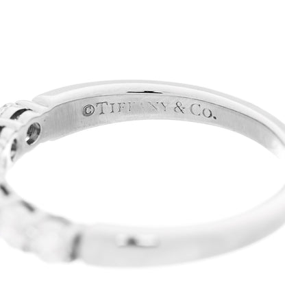 Tiffany Platinum Diamond 3mm Embrace Half Circle Band Ring 54 7 5 of 5