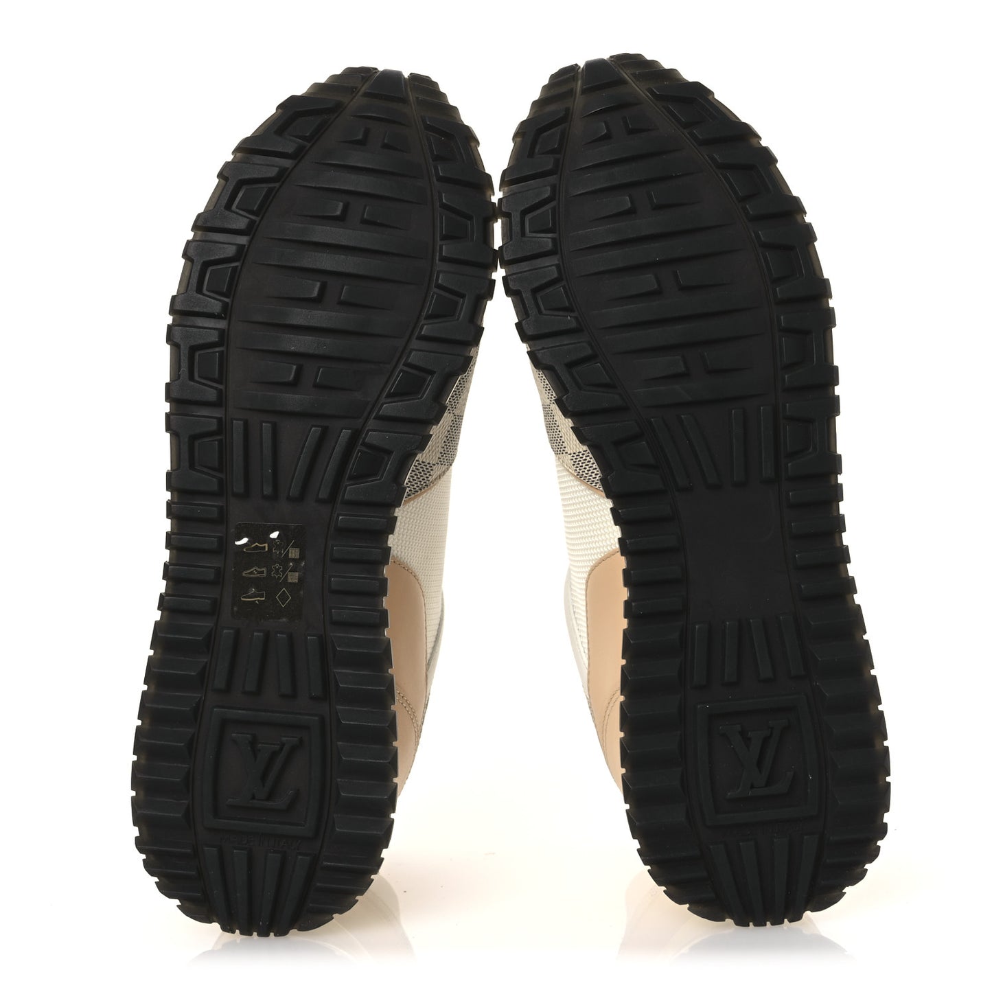 Calfskin Damier Azur Run Away Sneakers 37.5 White