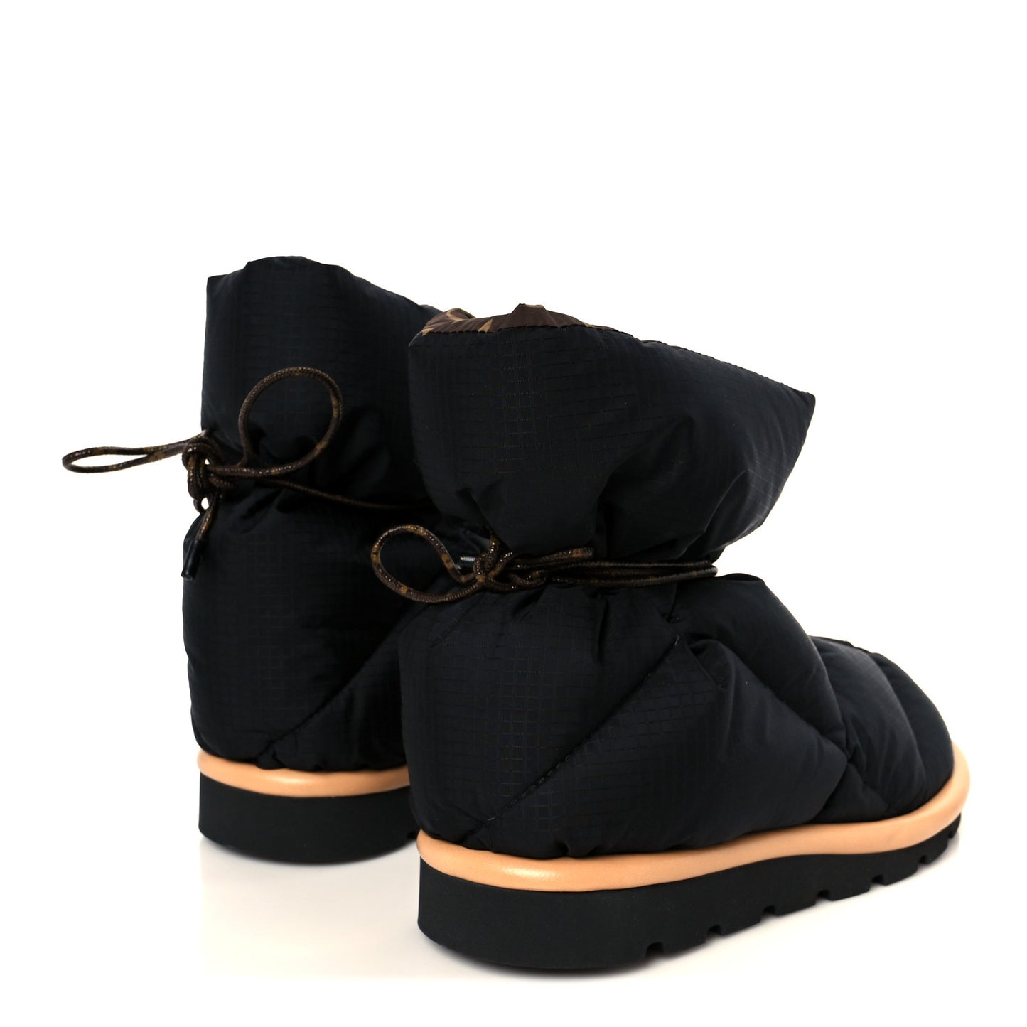 Nylon Monogram Pillow Comfort Ankle Boot 38 Black