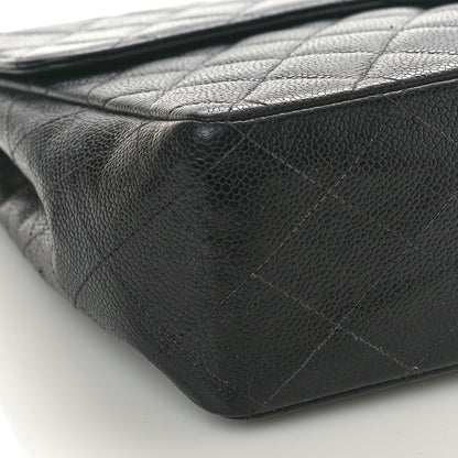 Chanel Caviar Quilted Jumbo Single Flap Black 9 of 13