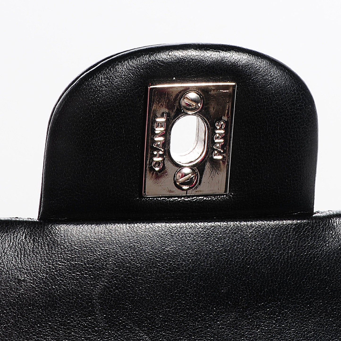 Lambskin Medium Double Flap Black