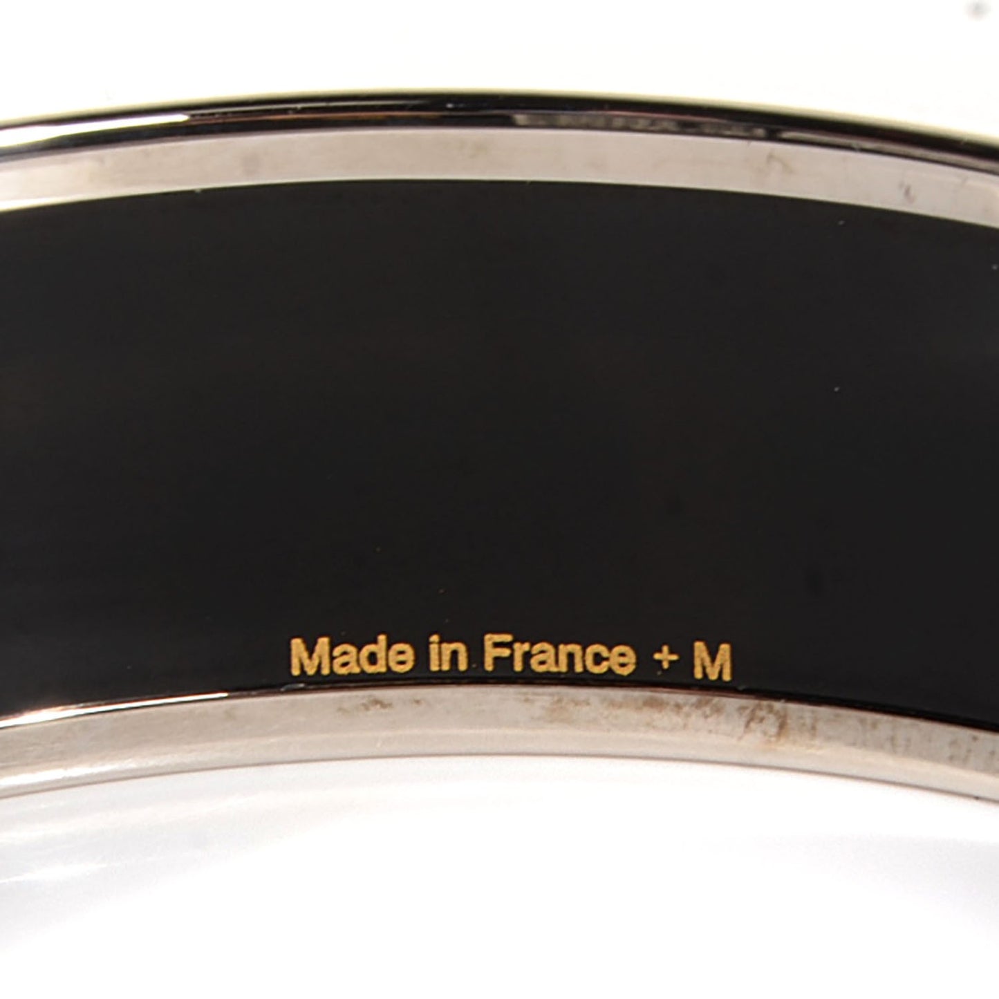 Enamel Wide Bangle Black Gray
