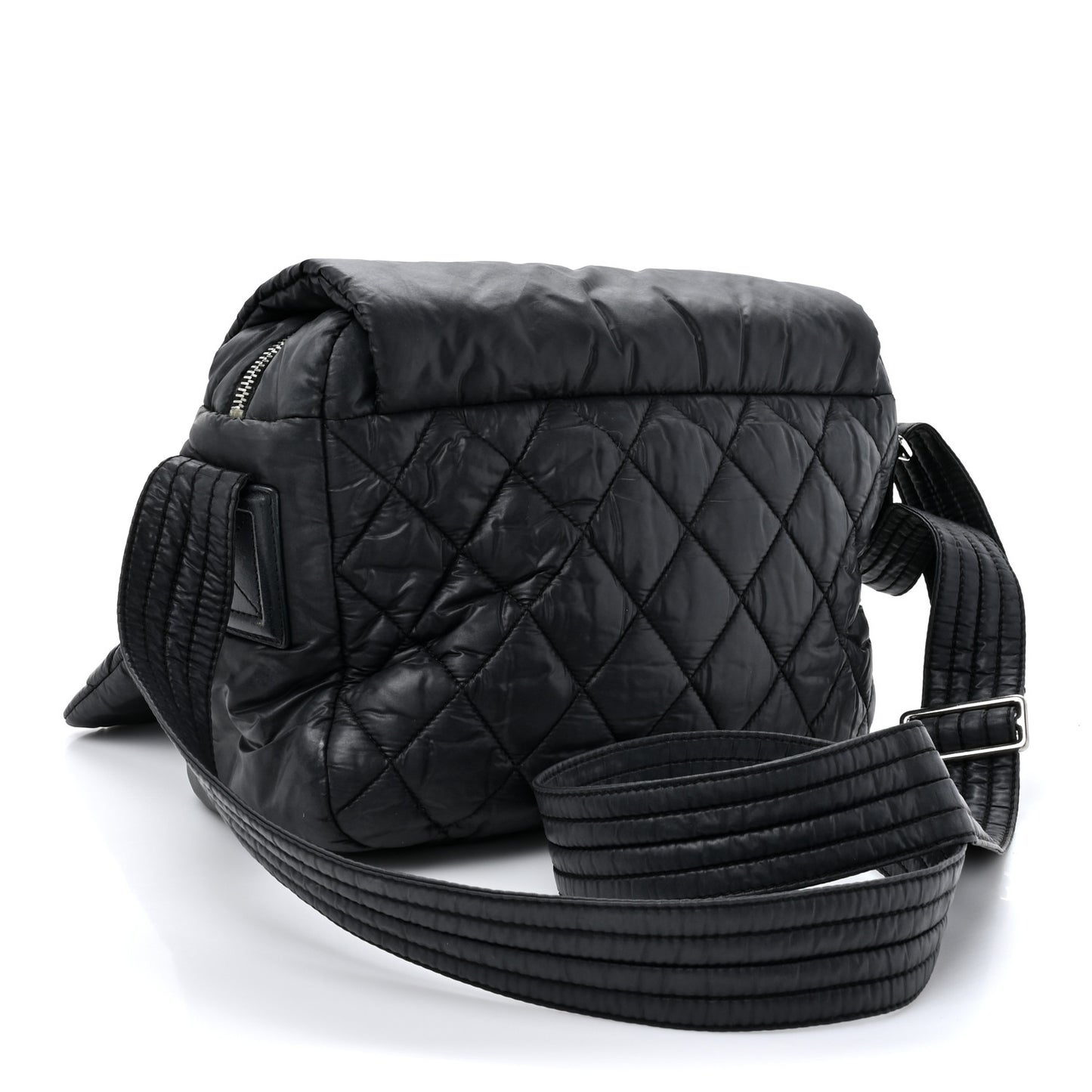 Nylon Small Coco Cocoon Messenger Bag Black