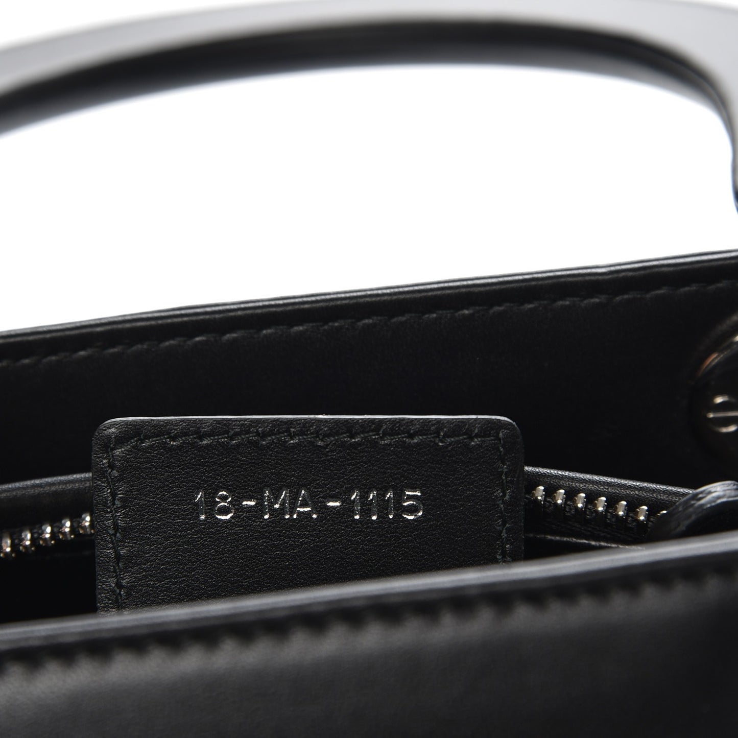 Calfskin Flower Printed Medium Lady Dior Black