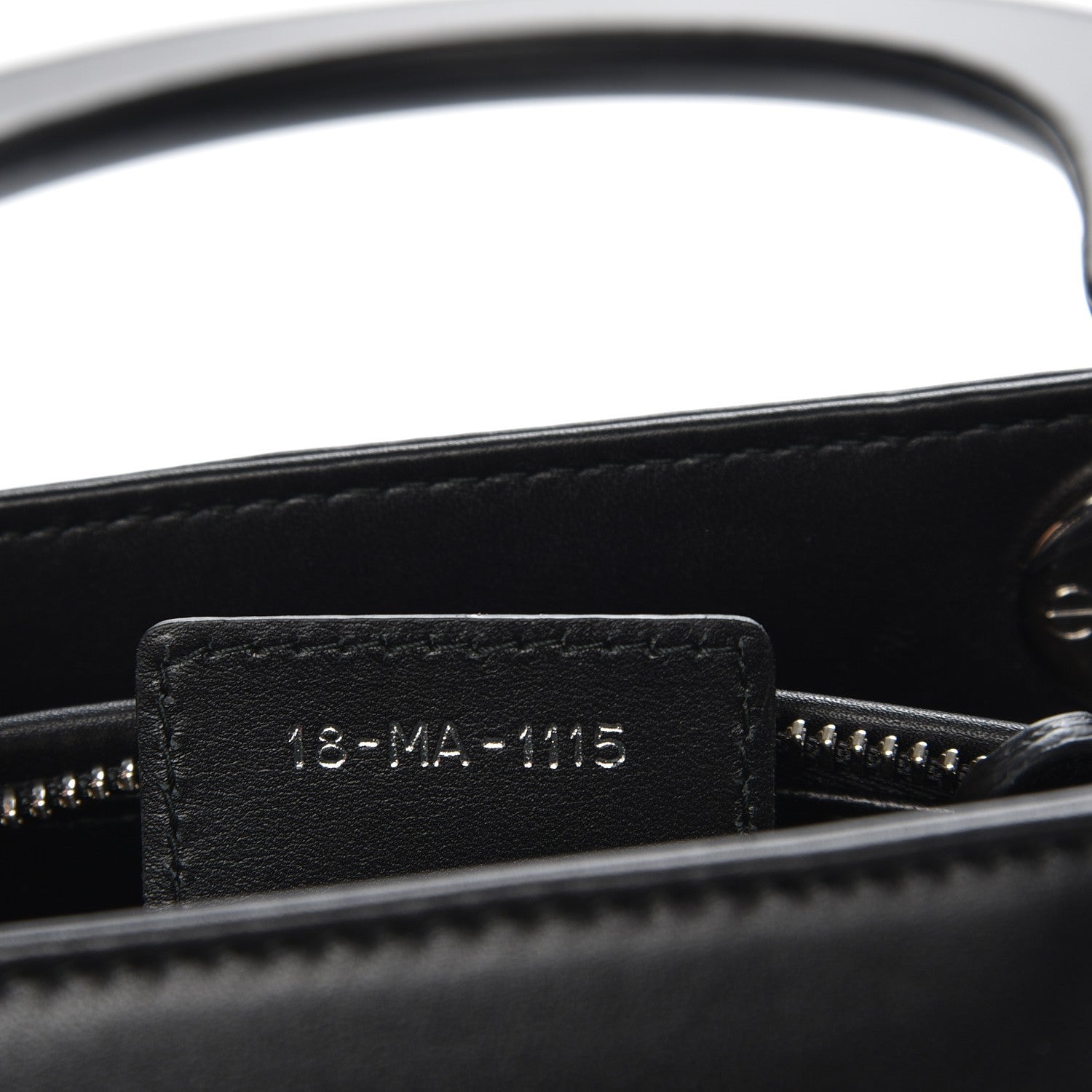 Christian Dior Calfskin Flower Printed Medium Lady Dior Black 8 of 8