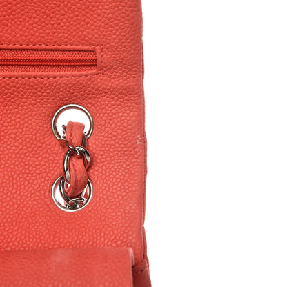 Chanel Iridescent Caviar Quilted Jumbo Double Flap Coral 13 of 15