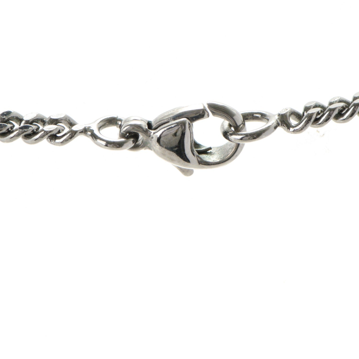 Chanel Crystal Large CC Necklace Silver Multicolor 5 of 5