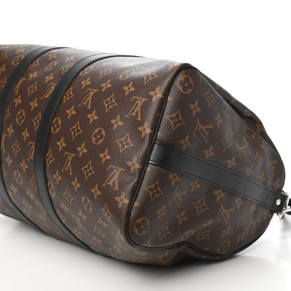 Louis Vuitton Monogram Macassar Keepall Bandouliere 45 8 of 10