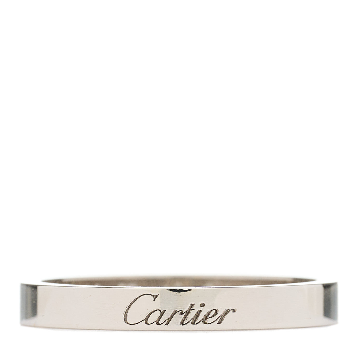 Platinum 3mm C De Cartier Wedding Band Ring 61 9.5