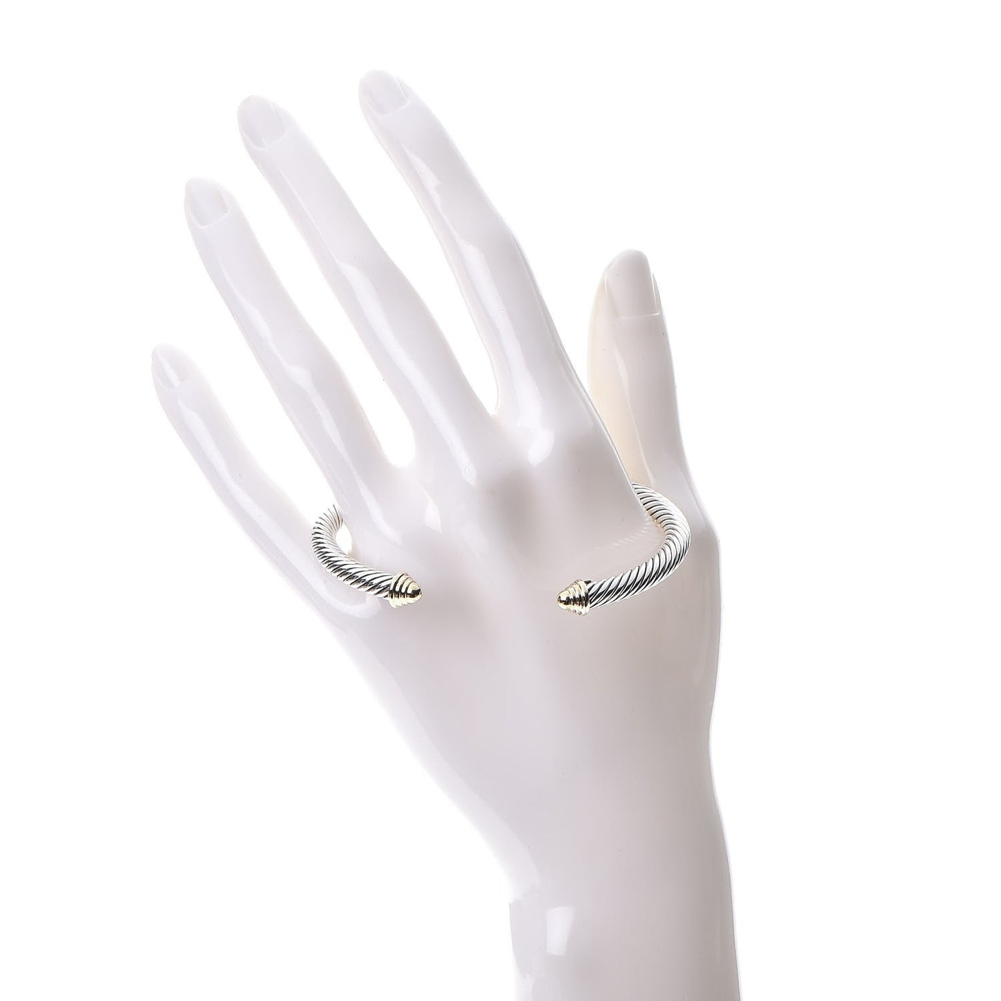 Sterling Silver 14K Yellow Gold 5mm Cable Classics Bracelet