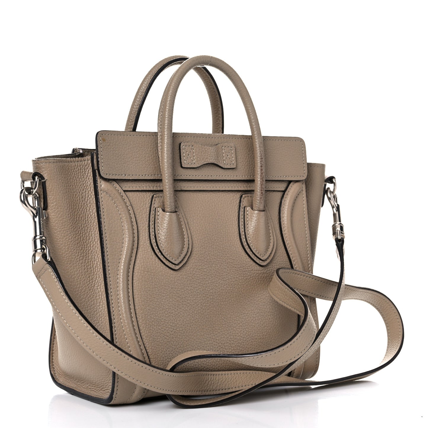 Drummed Calfskin Nano Luggage Dune