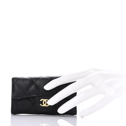 Chanel Caviar Quilted 6 Key Holder Black 2 of 8
