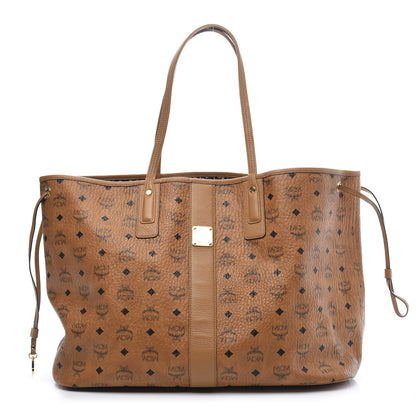 MCM Visetos Large Liz Reversible Shopper Tote Cognac 1 of 15