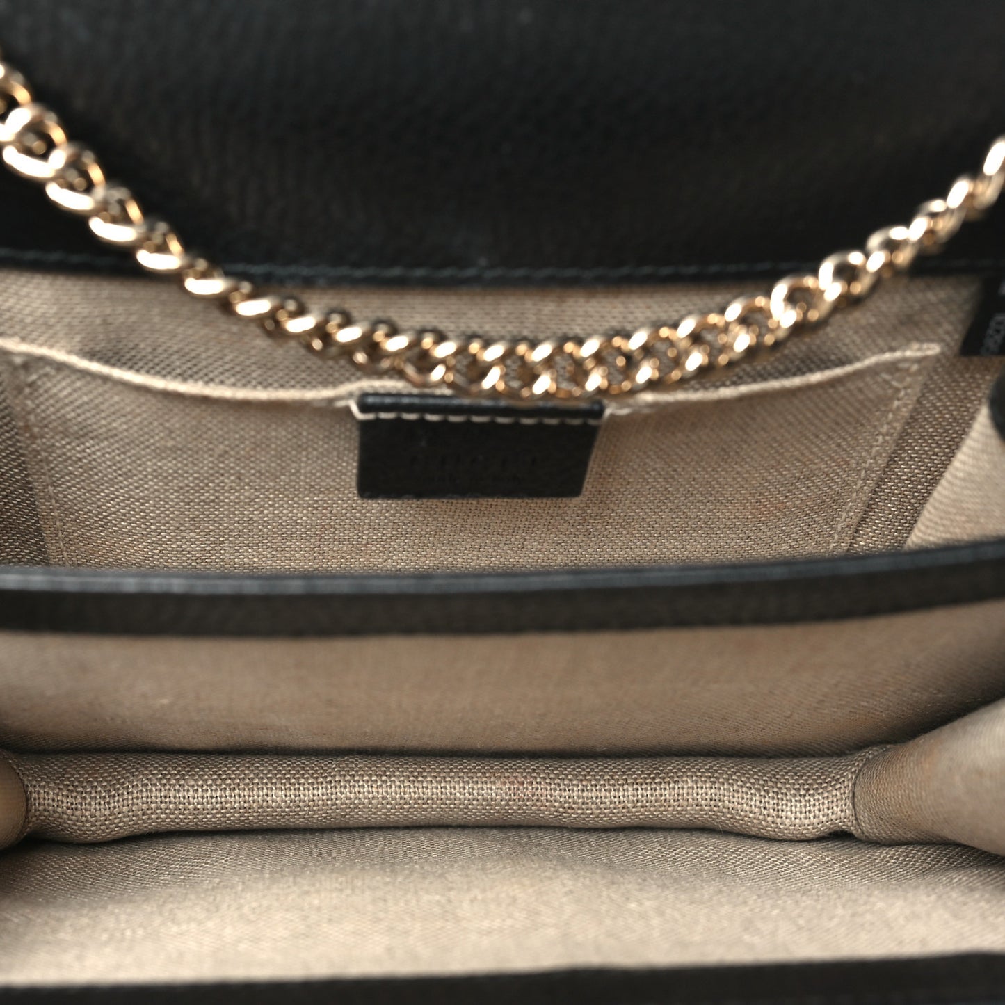 Dollar Calfskin Small Interlocking G Shoulder Bag Black