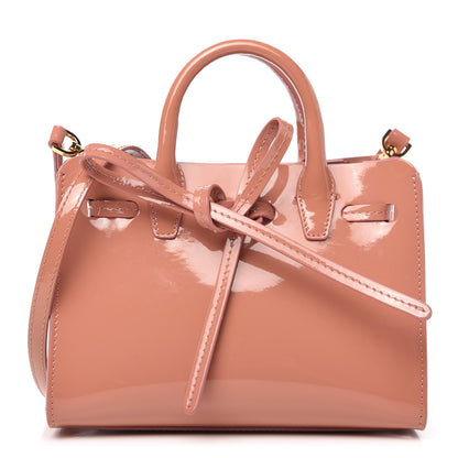 Mansur Gavriel Patent Mini Mini Sun Bag Blush 1 of 8