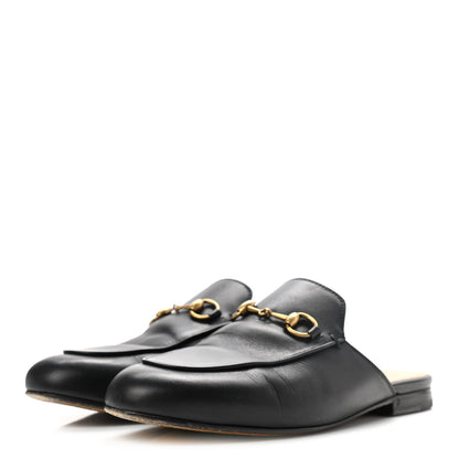 Gucci Calfskin Womens Princetown Slippers 37.5 Black 3 of 8