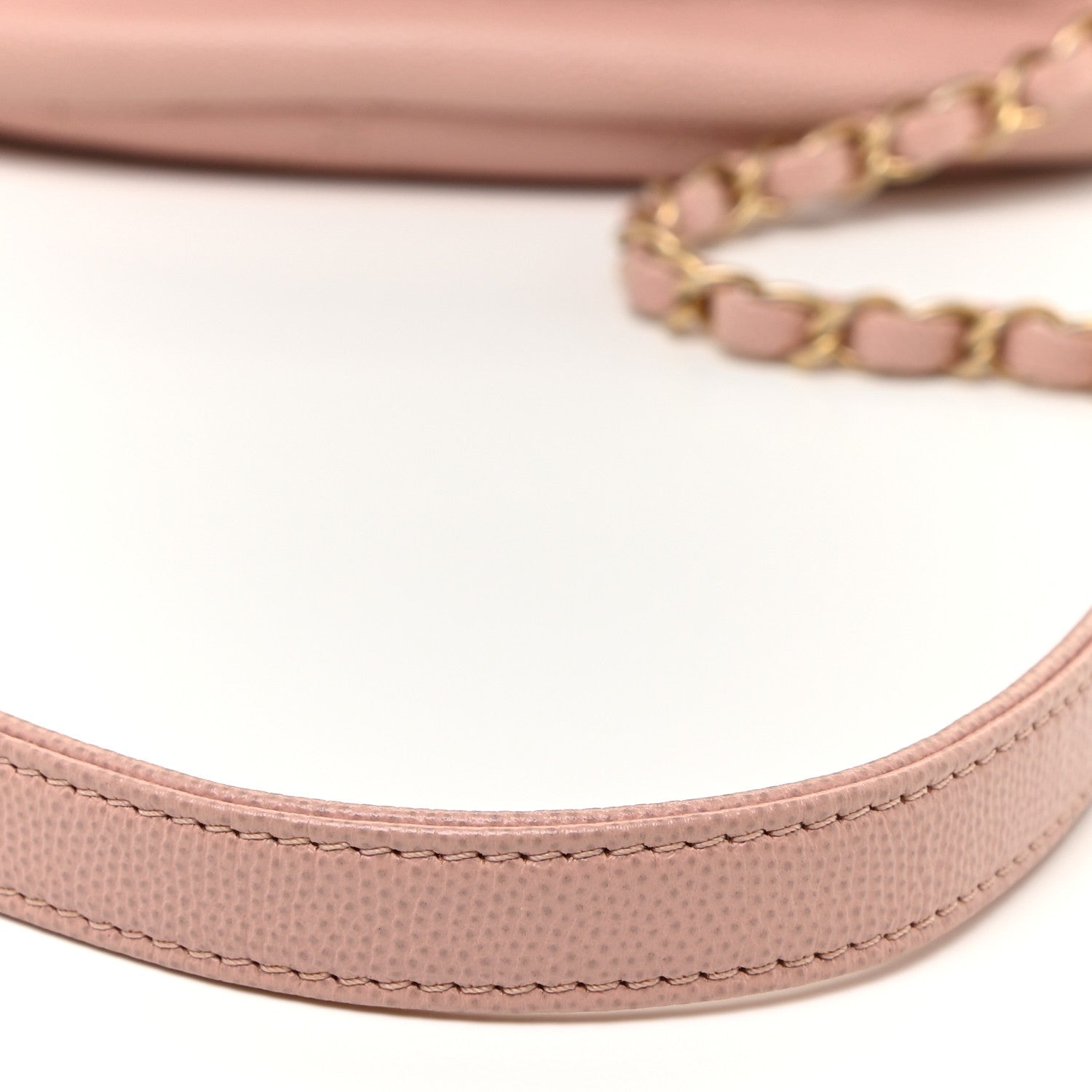 Chanel Lambskin Caviar Lovely Chains Drawstring Bag Pink 16 of 16