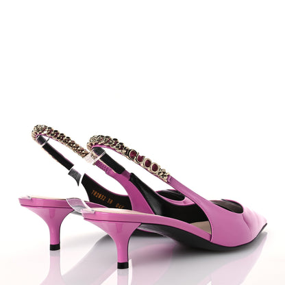 Gucci Patent Signoria Slingback 38 Libre 38 Pink 4 of 14