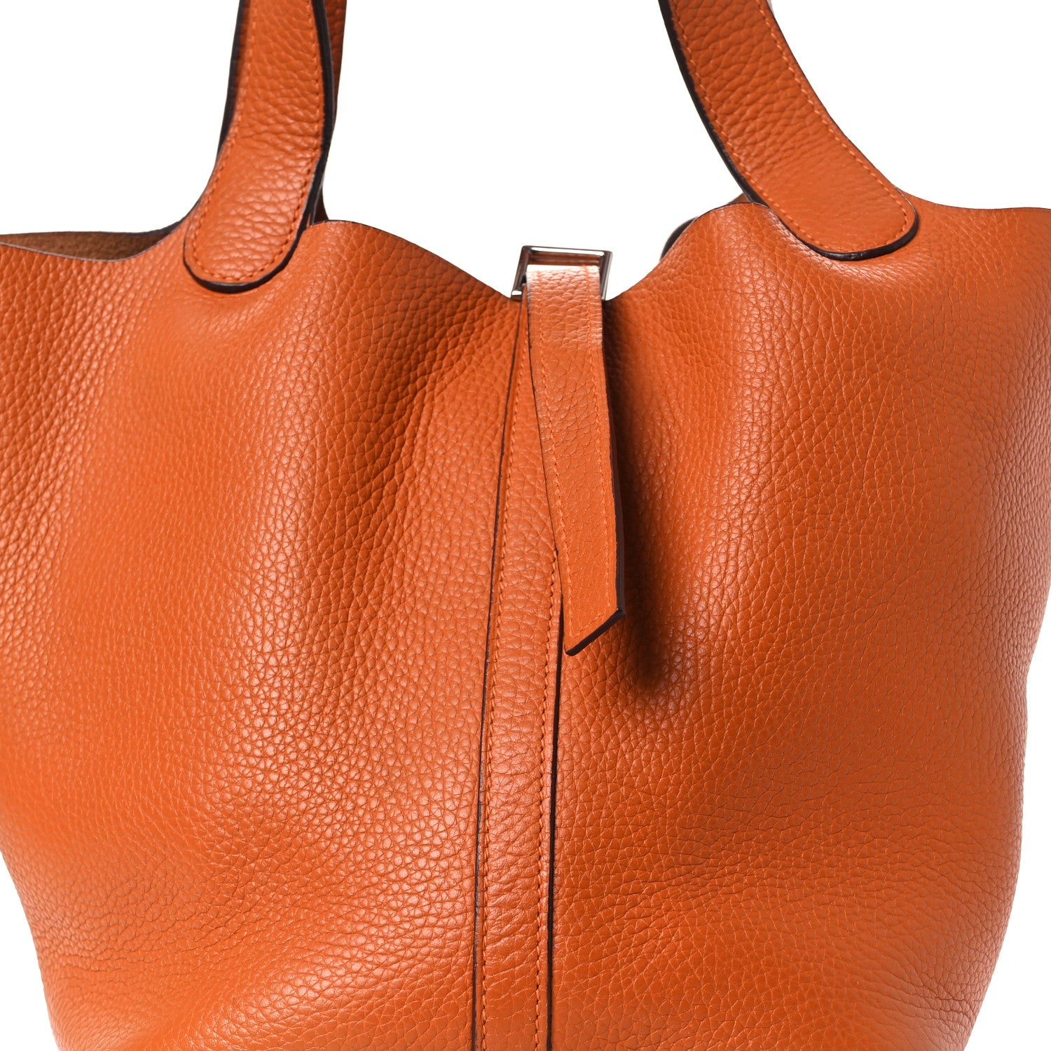 Hermes Taurillon Clemence Picotin 22 MM Orange 8 of 11