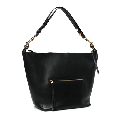 Celine Natural Calfskin Medium Zipped Hobo Black 3 of 8