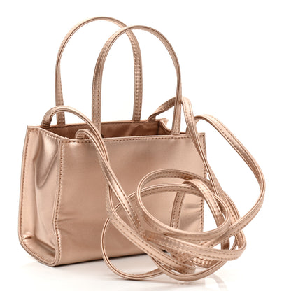 Telfar Metallic Vegan Leather Small Shopping Bag Copper 2 of 6