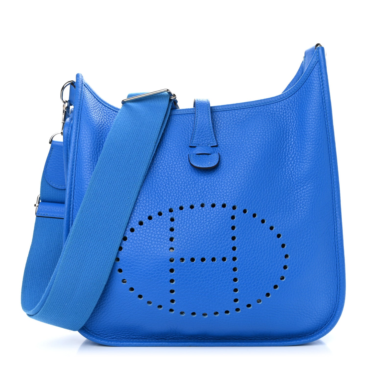 Hermes Taurillon Clemence Evelyne III PM Bleu Hydra 1 of 10