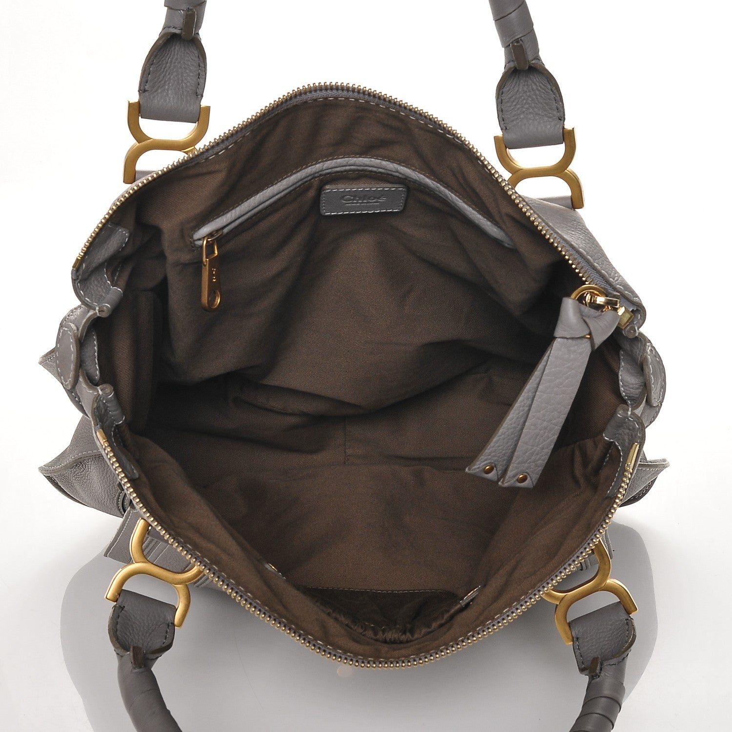 Chloe Calfskin Large Marcie Satchel Cashmere Grey 5 of 6