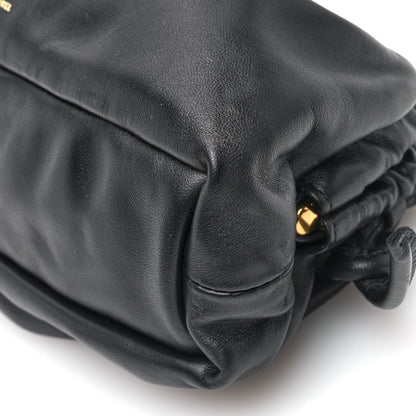 Mansur Gavriel Lambskin Mini Cloud Clutch Black Flamma 7 of 8