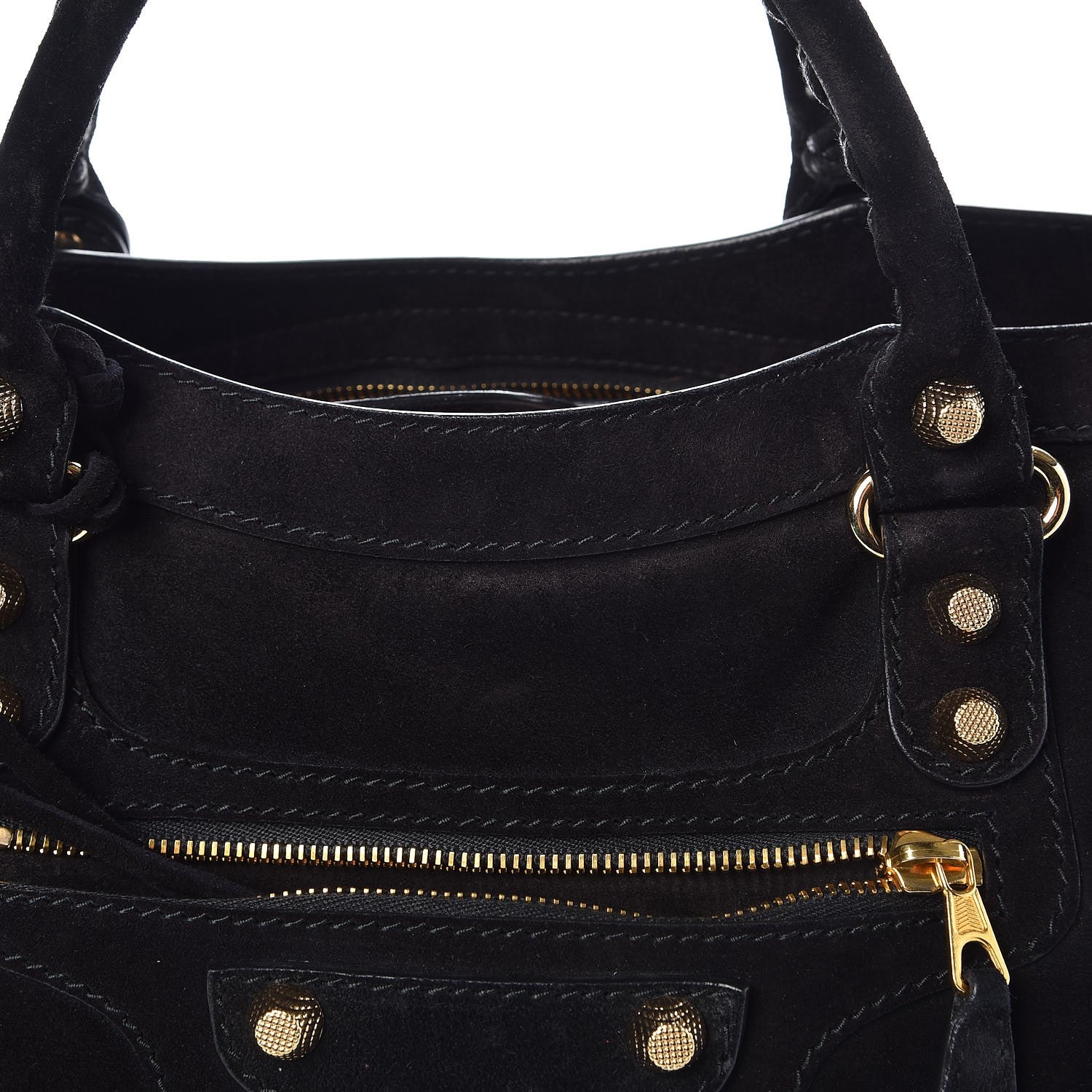 Balenciaga Baby Daim Suede Giant 12 Gold Hardware City Black 10 of 16