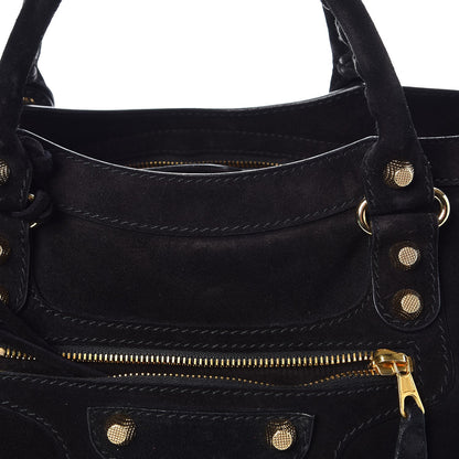 Balenciaga Baby Daim Suede Giant 12 Gold Hardware City Black 10 of 16