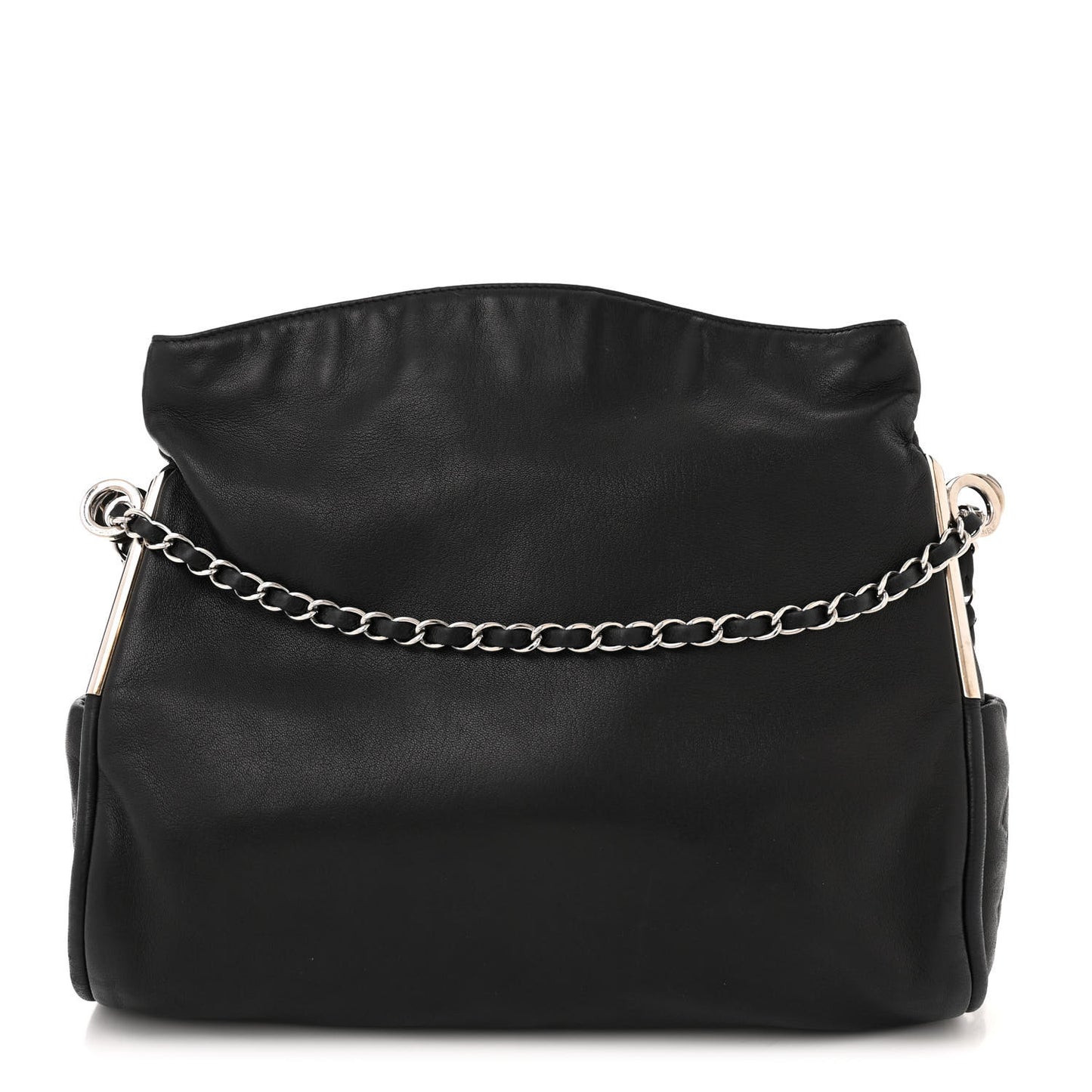 Lambskin Medium Ultimate Soft Tote Black
