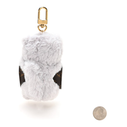 Louis Vuitton Monogram LV Cute Kitten Bag Charm Gray 2 of 5