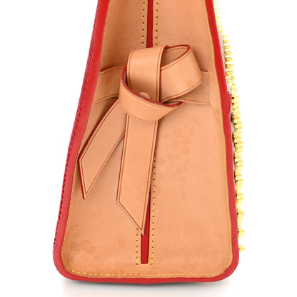 Louis Vuitton Monogram Calf Hair Spikes Iconoclasts Christian Louboutin Tote Red 11 of 11