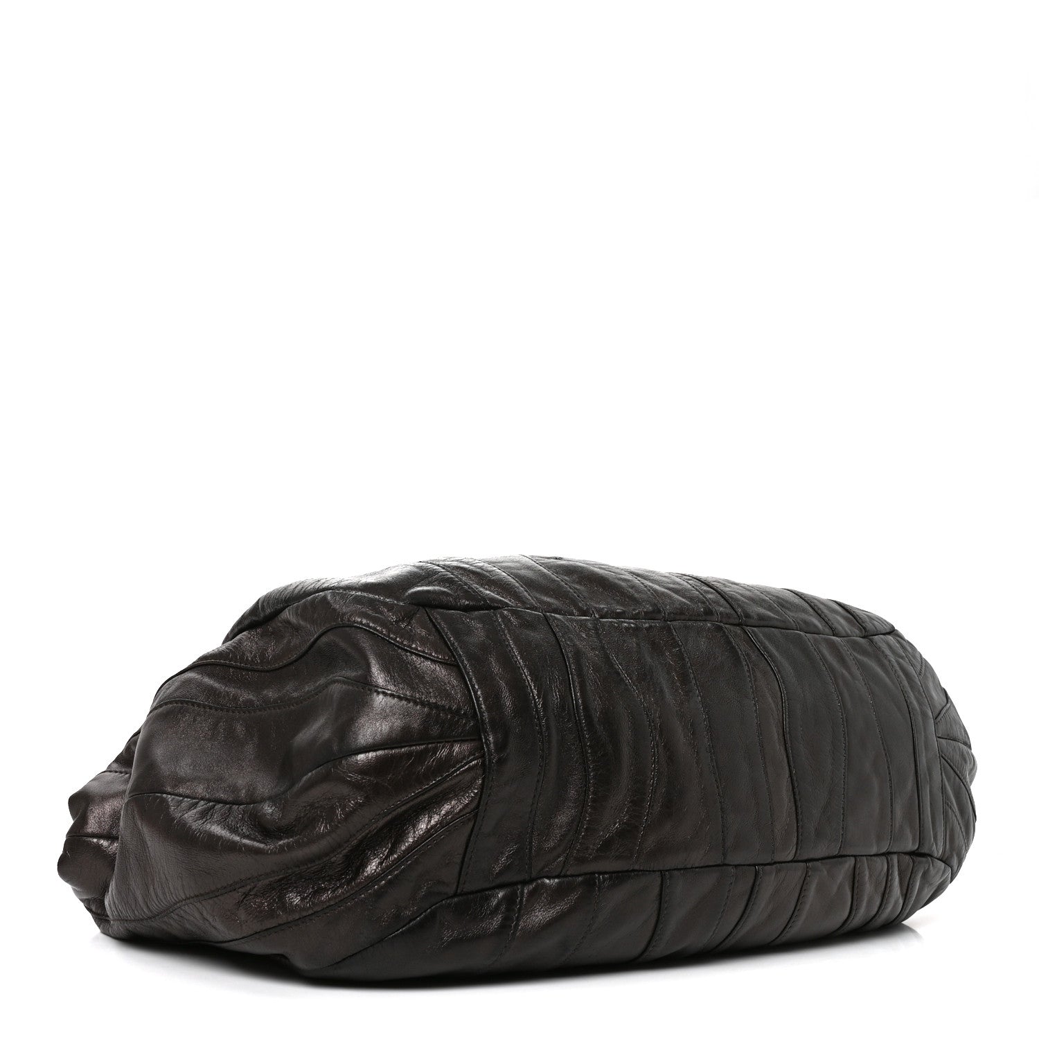 Prada Nappa Pleated Hobo Grafite Mordore 4 of 10