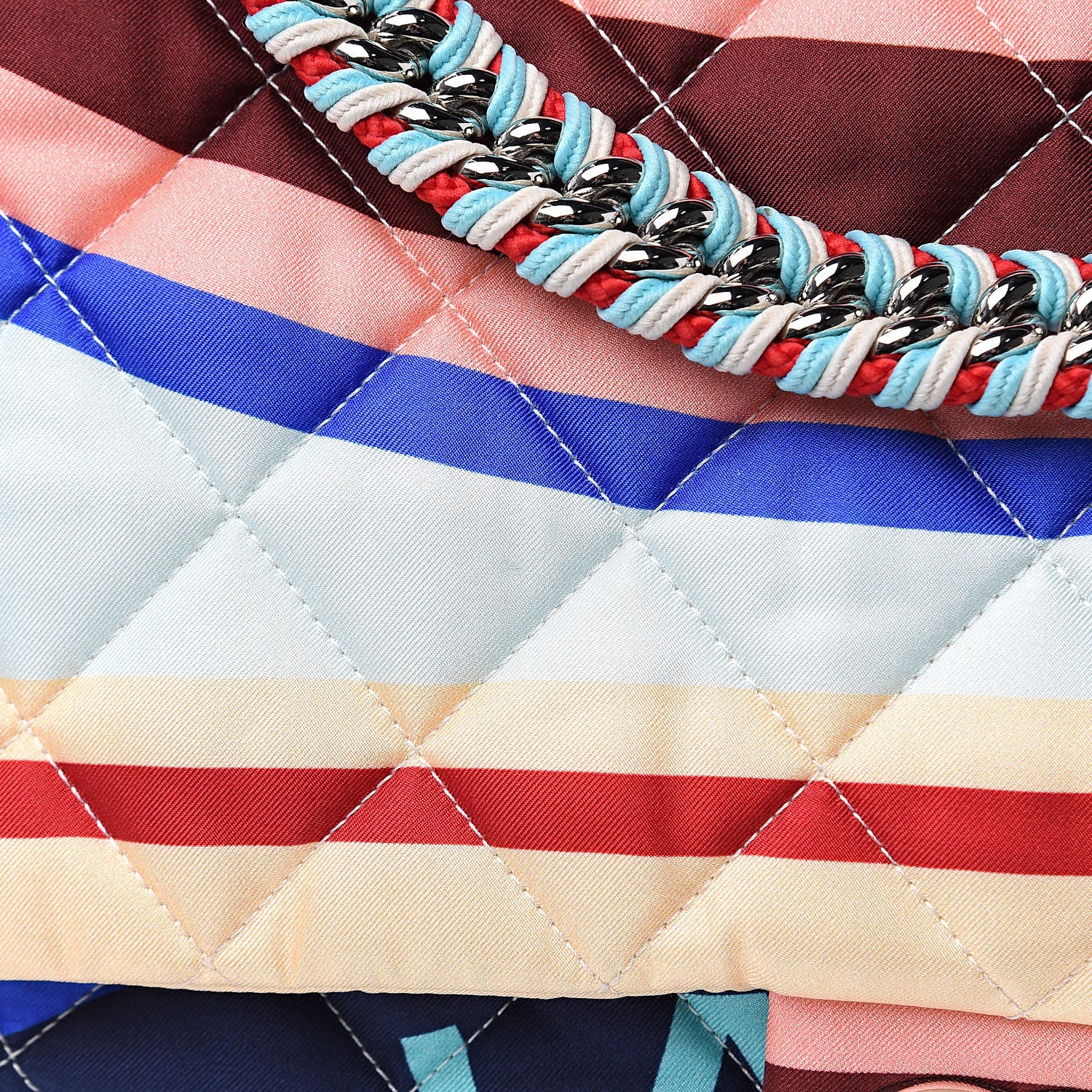 Chanel Fabric Quilted Printed Flap Multicolor 14 of 14