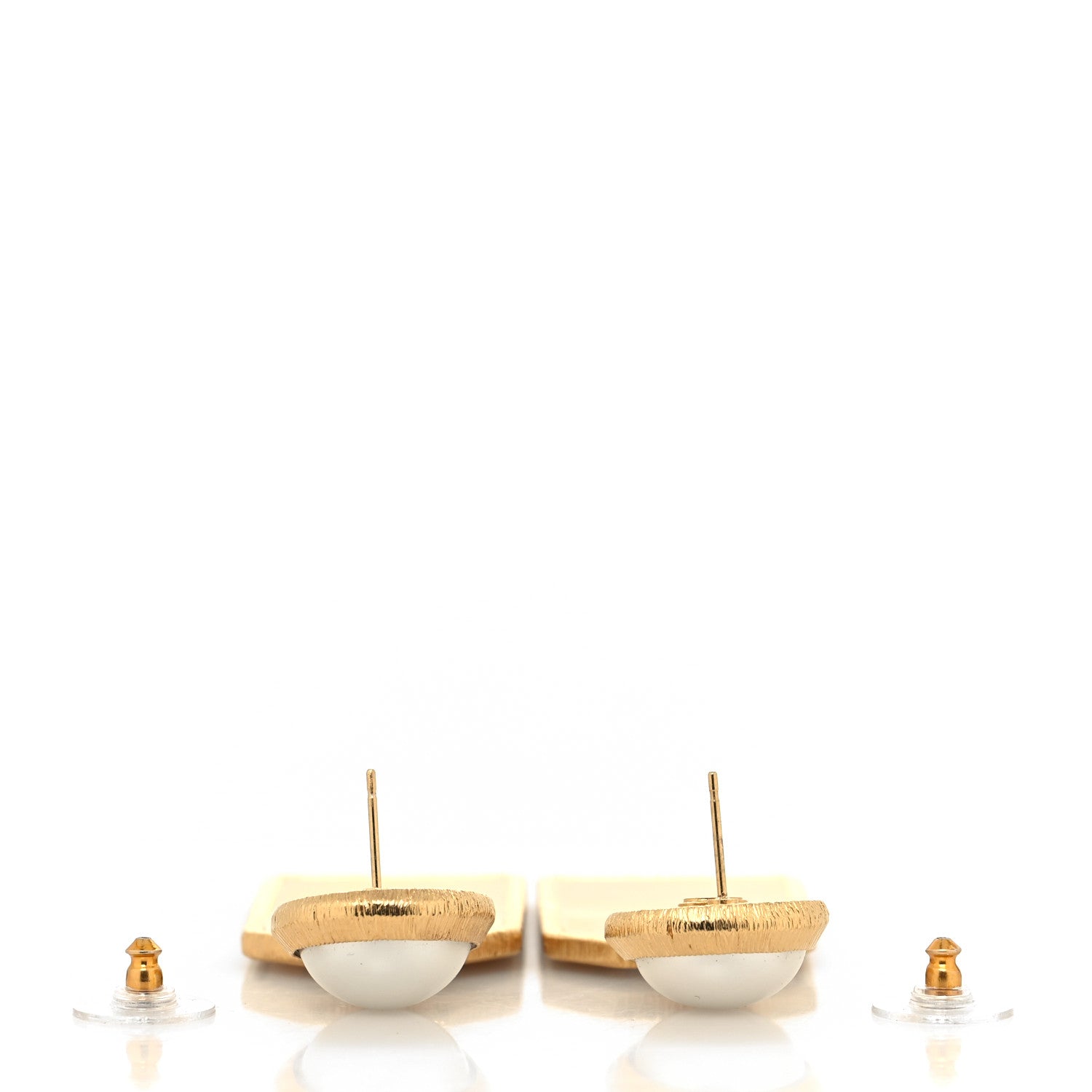 Chanel Pearl CC Tags Drop Earrings Gold 3 of 4