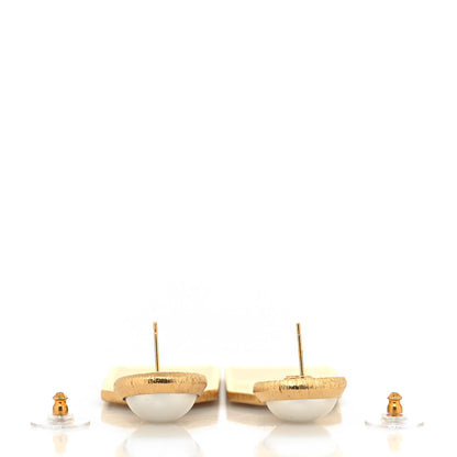 Chanel Pearl CC Tags Drop Earrings Gold 3 of 4