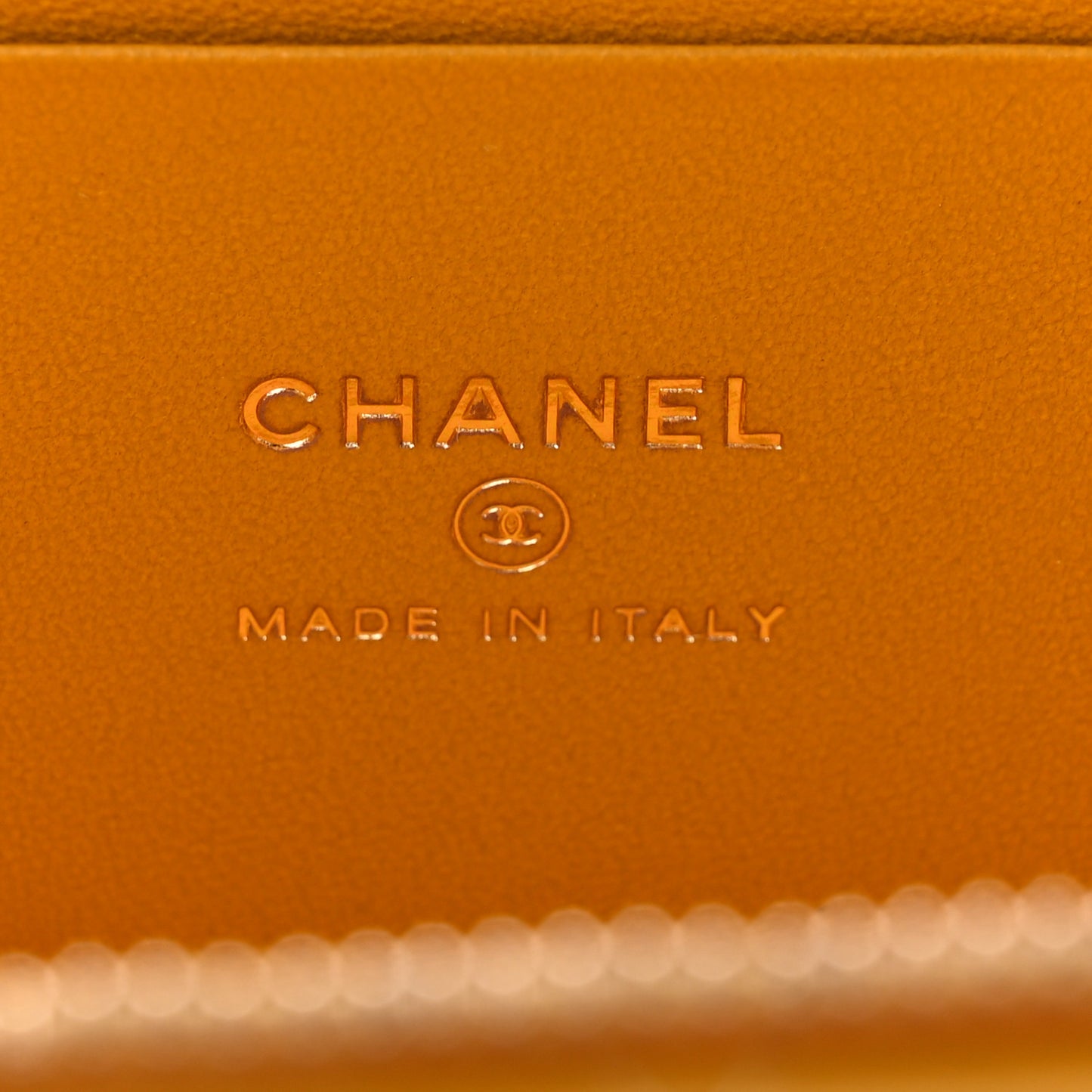Lambskin Quilted Small Charming Top Handle Vanity Case With Chain Yellow