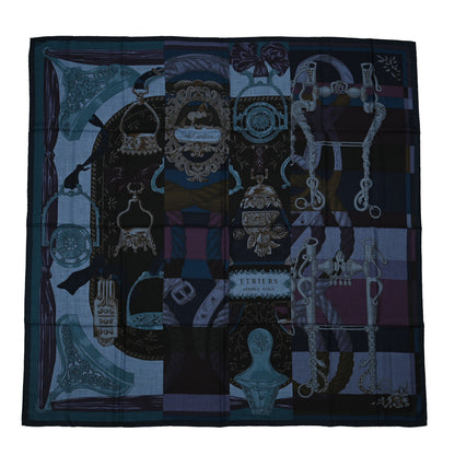 Hermes Cashmere Silk Della Cavalleria Shawl 140 1 of 8