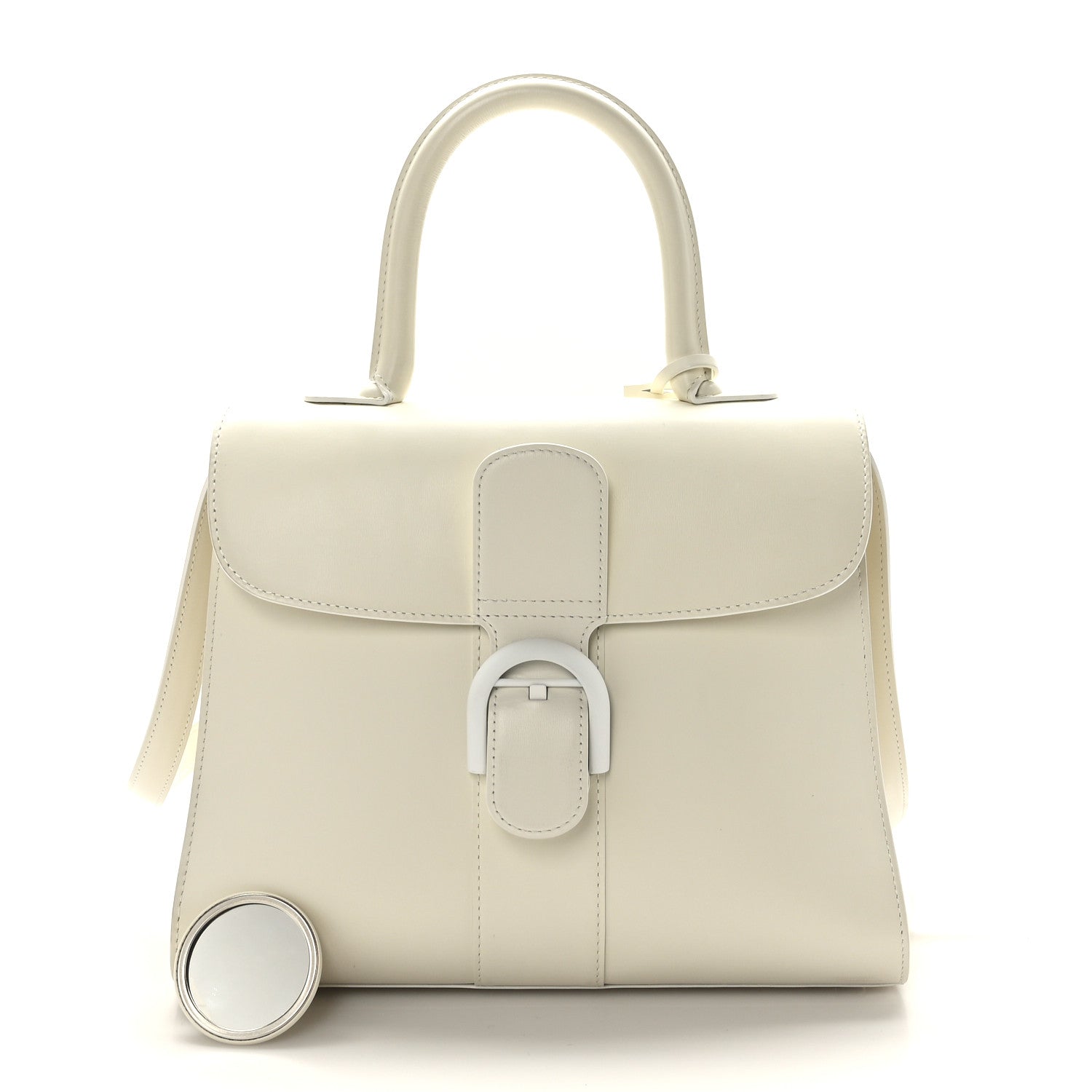Delvaux Box Calfskin MM Brillant Satchel Ivory 3 of 8