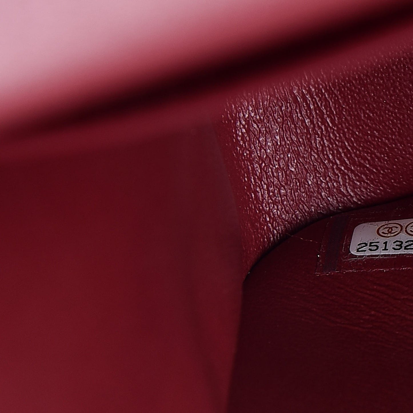 Iridescent Caviar Quilted Jumbo Double Flap Burgundy
