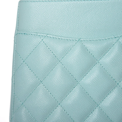 Chanel Caviar Quilted Jumbo Double Flap Light Blue 9 of 11
