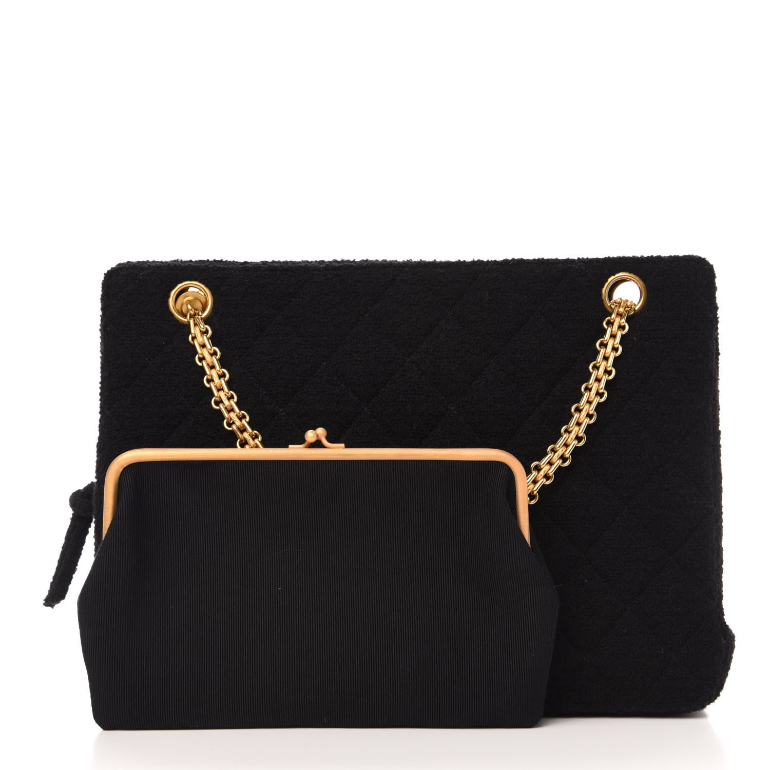 Chanel Jersey Quilted Shopping Tote Black 3 of 13