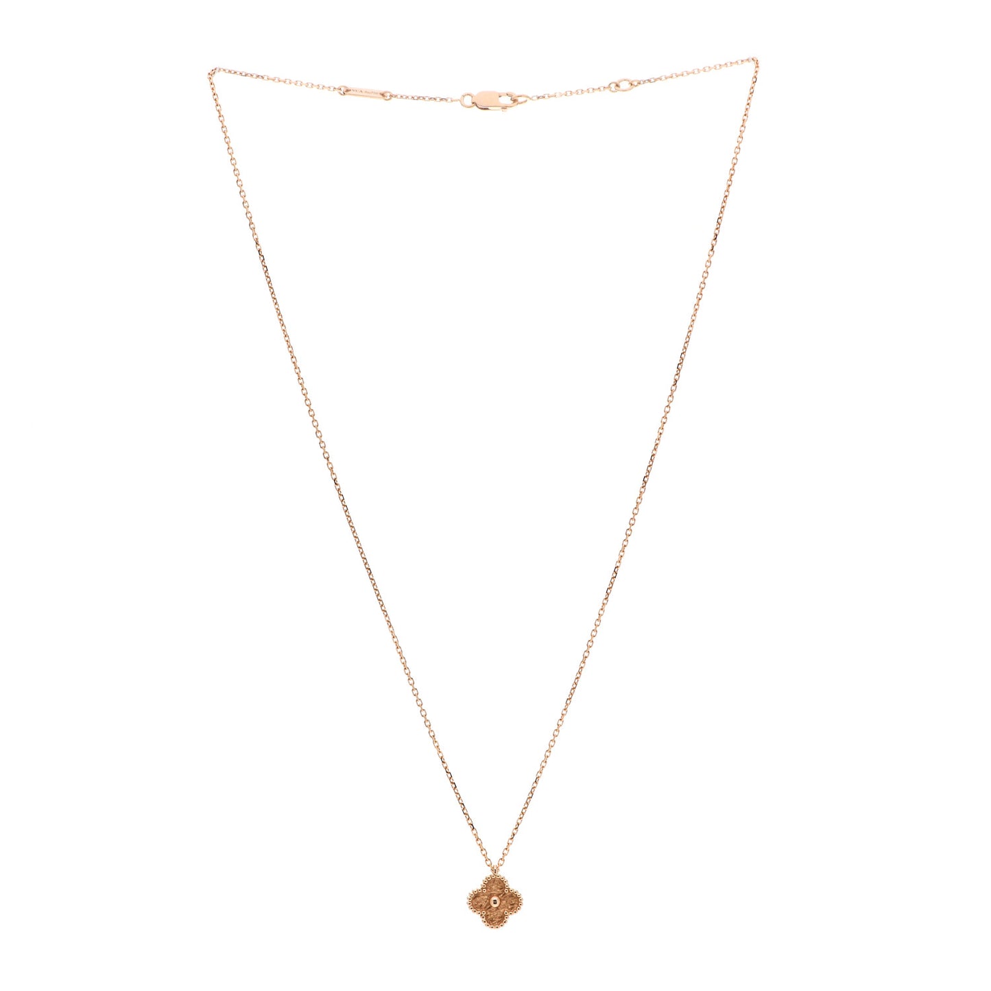 18K Rose Gold Sweet Alhambra Pendant Necklace