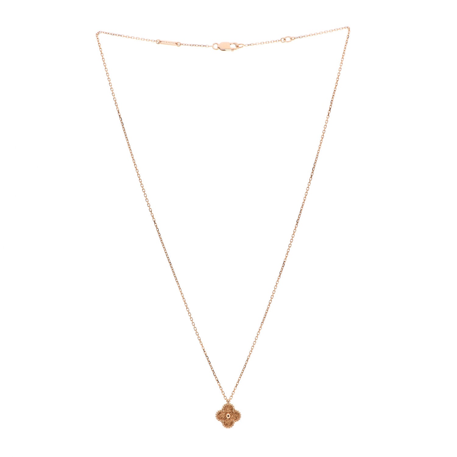 Van Cleef & Arpels 18K Rose Gold Sweet Alhambra Pendant Necklace 3 of 6