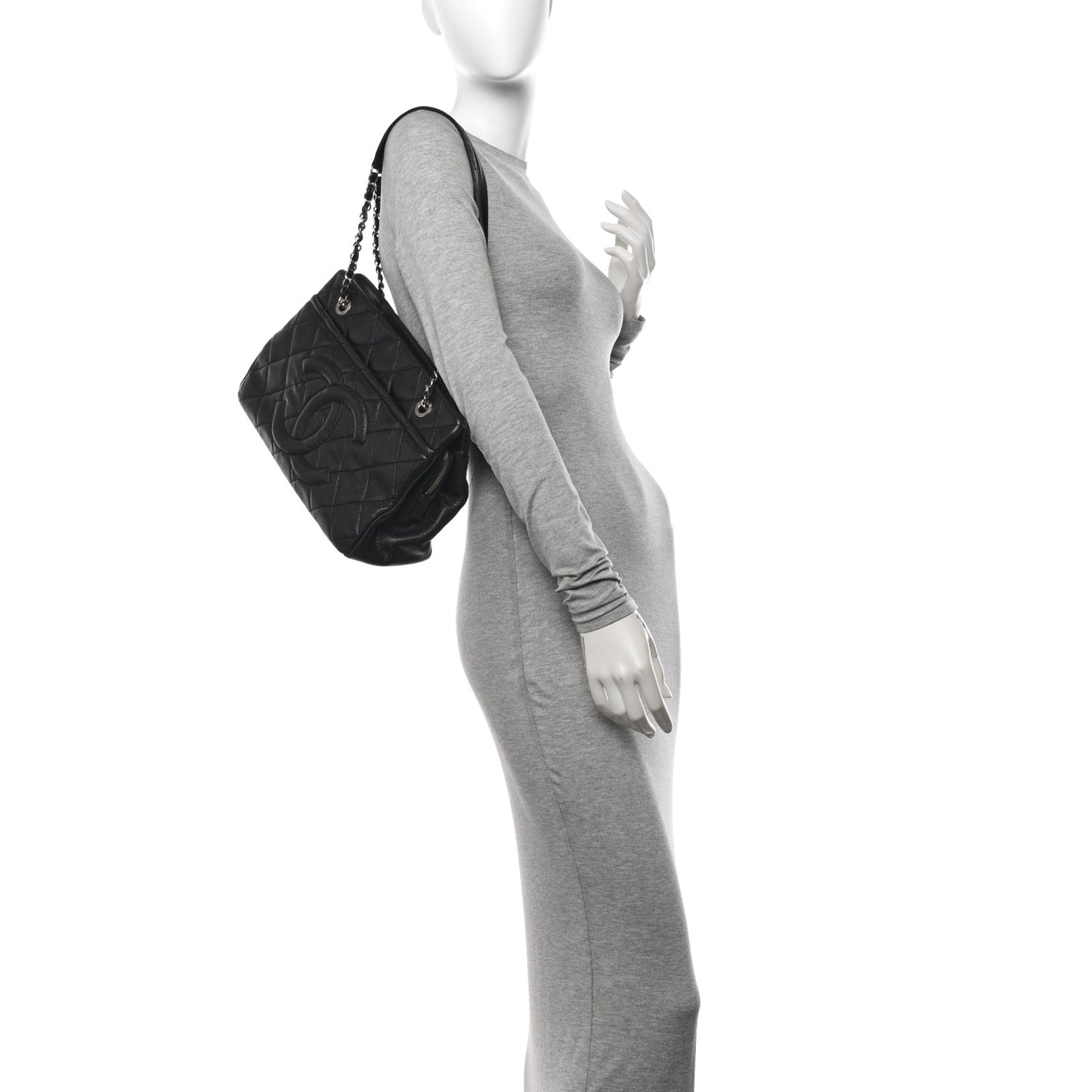 Caviar Quilted CC Timeless Soft Tote Black