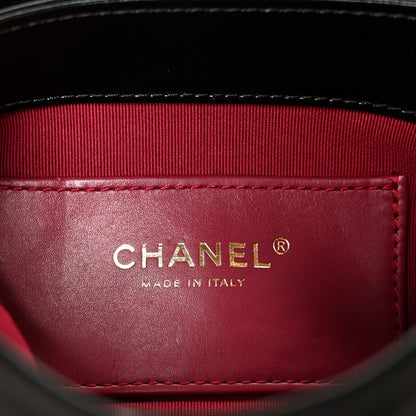 Chanel Shiny Calfskin Quilted Suede Goatskin Mini Messenger Black 6 of 11